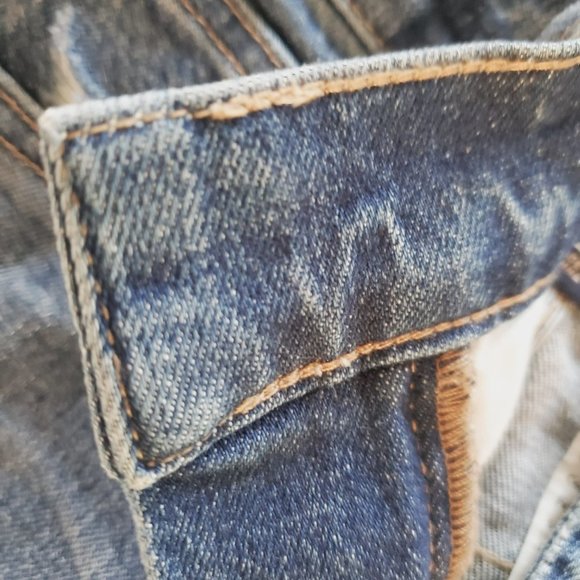 J Crew NWOT "Sample" High Waist VTG Straight Two-Toned Panels Distressed Sz 25 - Picture 7 of 10